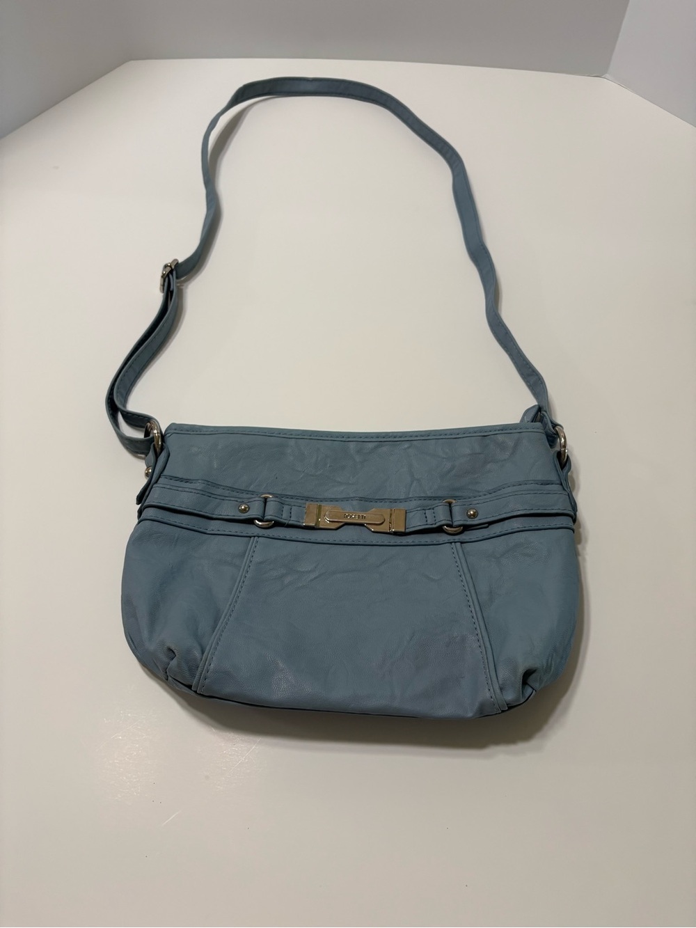 Rosetti Dusty Blue Leather Crossbody Bag